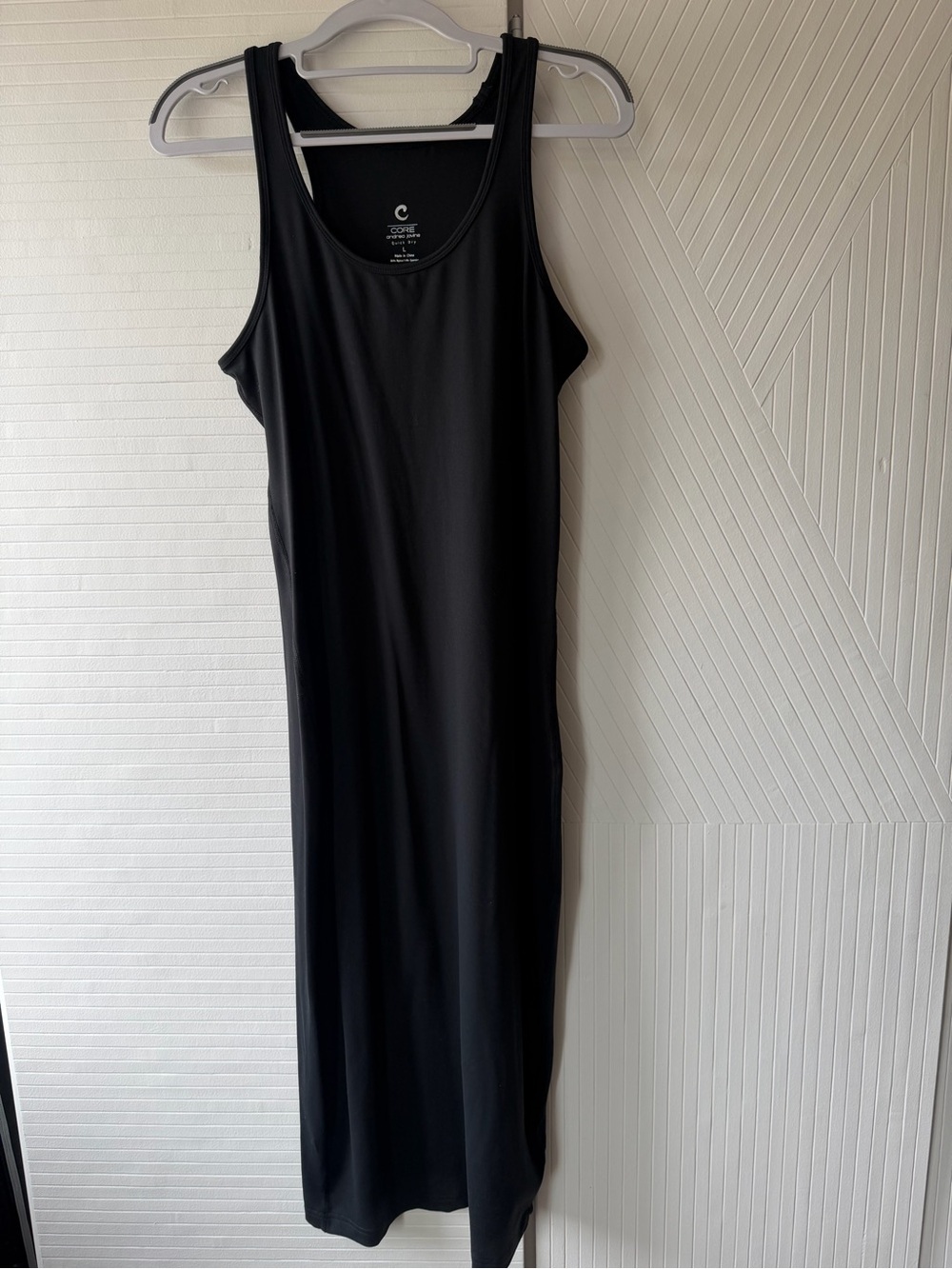 Andrea Jovine Black Scoop Neck Tank Maxi Dress Minimalist US 8 Large